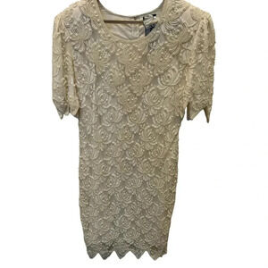 Vintage Interlude Women's Ivory sequin Size XL tags attached